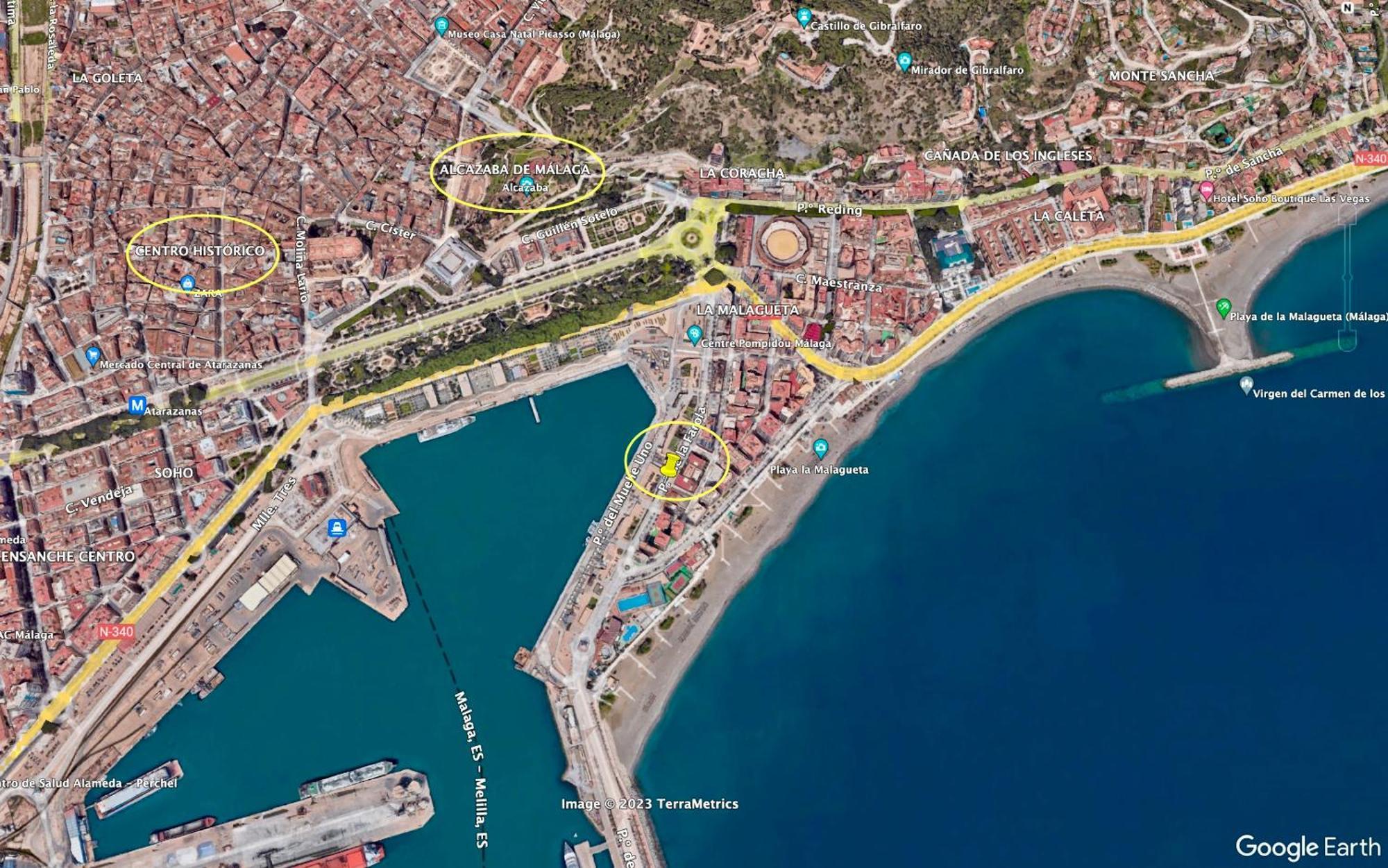 Luxury Beach/Port Apartment Malaga Bagian luar foto